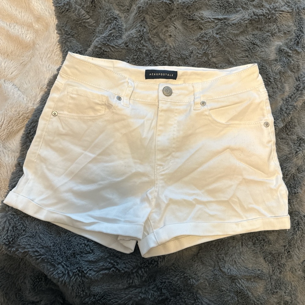 Aeropostale Women's White Jean Shorts